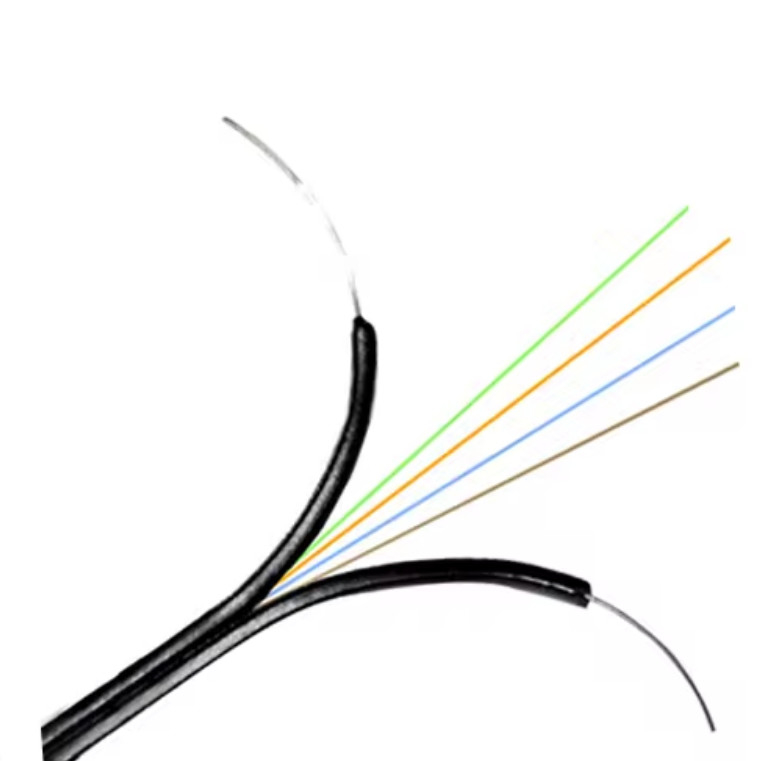 G657A 4 ядра FTTH волоконно-оптический кабель плоский кабель GJXH Стальной прочность член