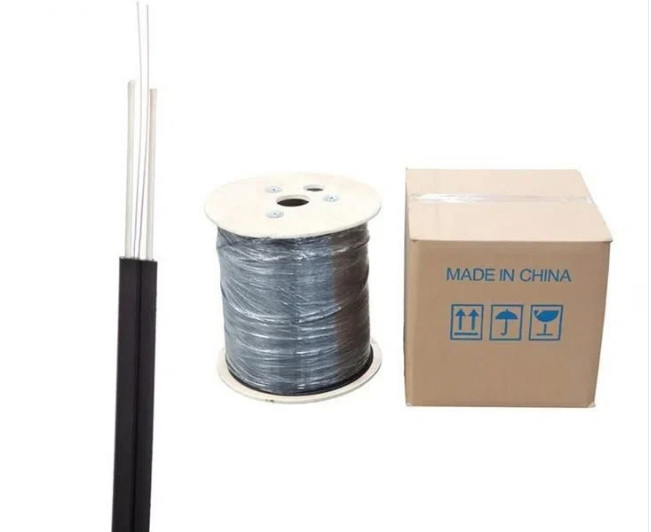 FTTH Drop Cable Single Mode 1-2 Cores GJXFH FRP Прочность член