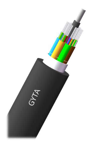 2-144 волокон GYTA бронированный оптический кабель с алюминиевой лентой
