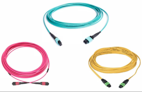 кабель SM OM3 OM4 8 хобота оптического волокна MTP MPO 10G 40G 100G 12 24 ядра